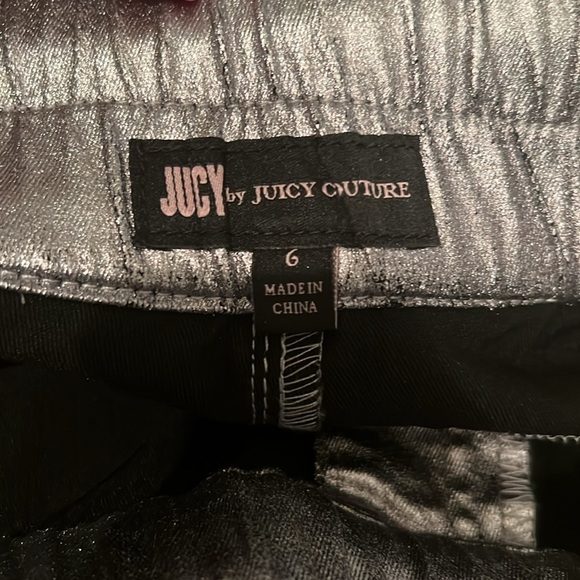 JUICY COUTURE easy skinny coated pants in silver, Size 2, 6, 14 NWT - Picture 16 of 16